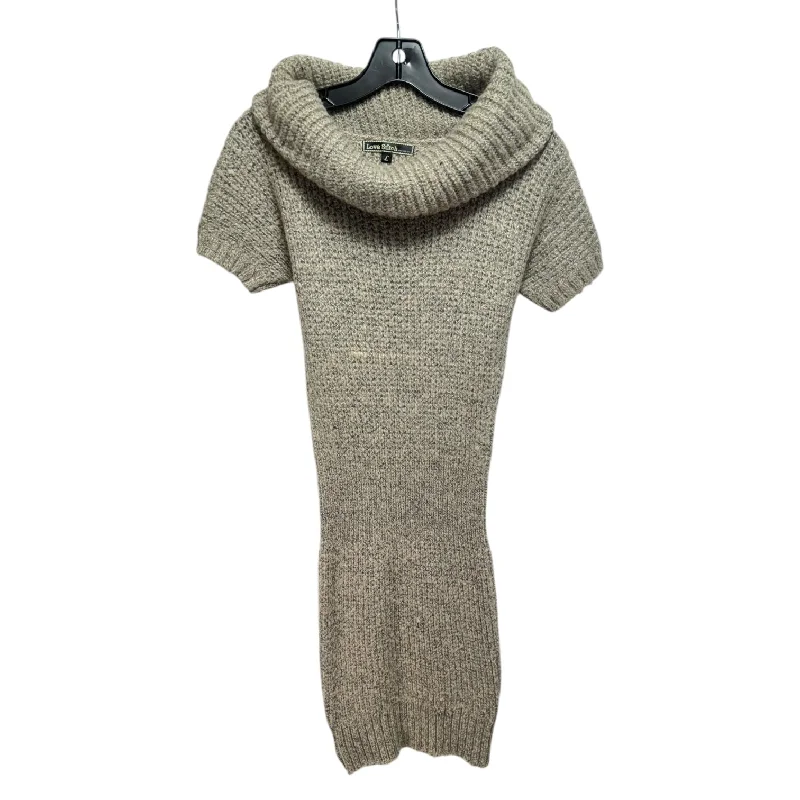 Dress Sweater By Love Stitch In Taupe, Size: L