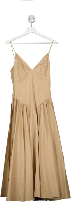 TOVE Beige Solene Organic Cotton Dress UK S