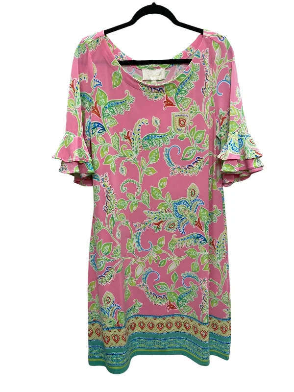 Dress Casual Midi By Pappagallo In Pink, Size: Xl