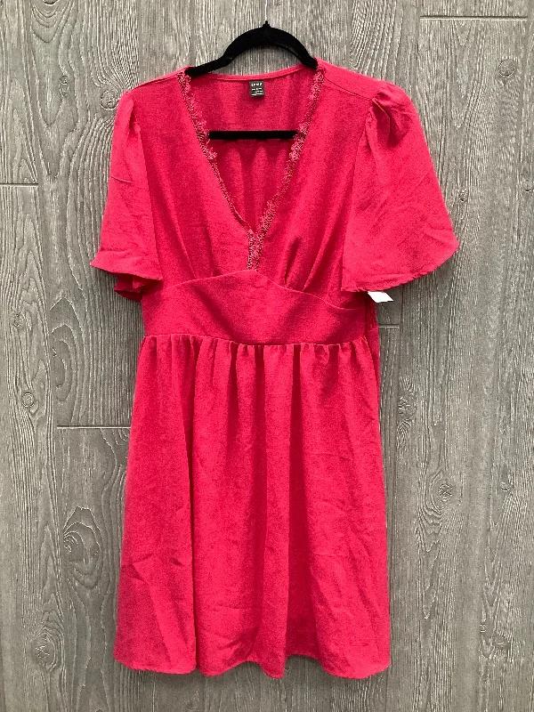 Dress Casual Midi By Shein In Pink, Size: L