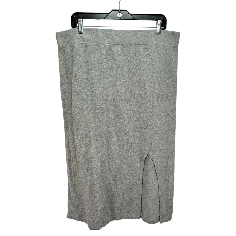 Knit Skirt Maxi By Banana Republic In Grey, Size: Xl