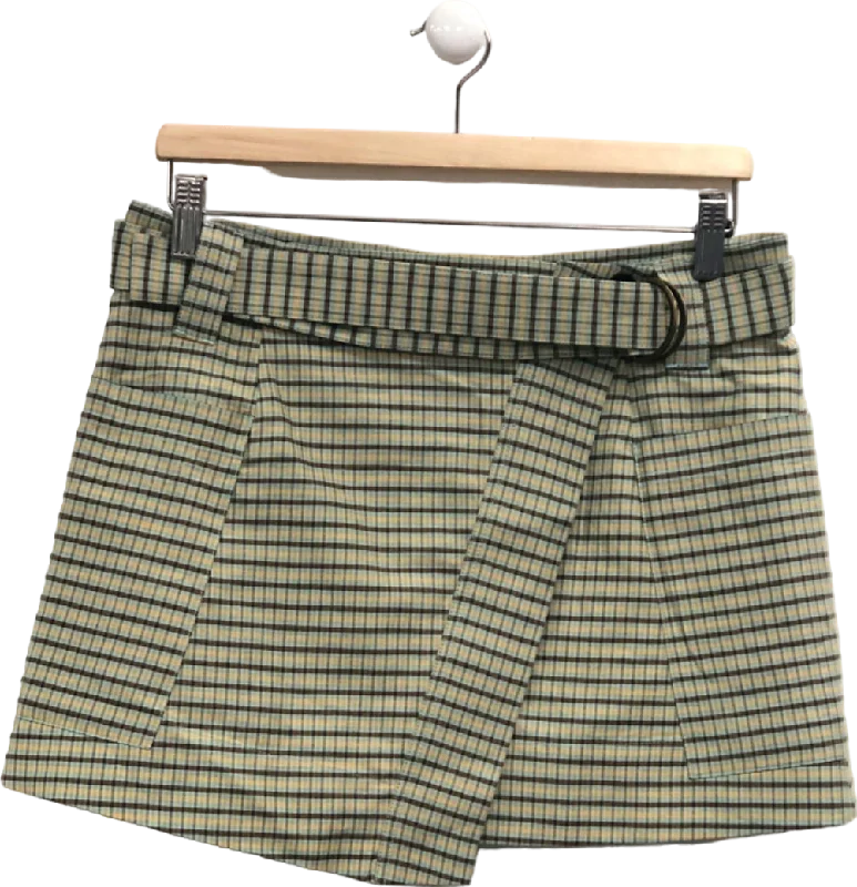 Rails Beige Checkered Mini Skirt UK S