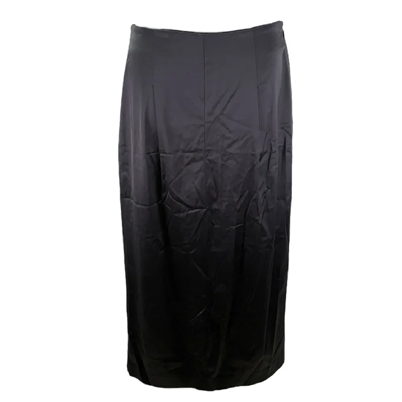 Satin Maxi Skirt By Club Monaco In Black, Size: 2