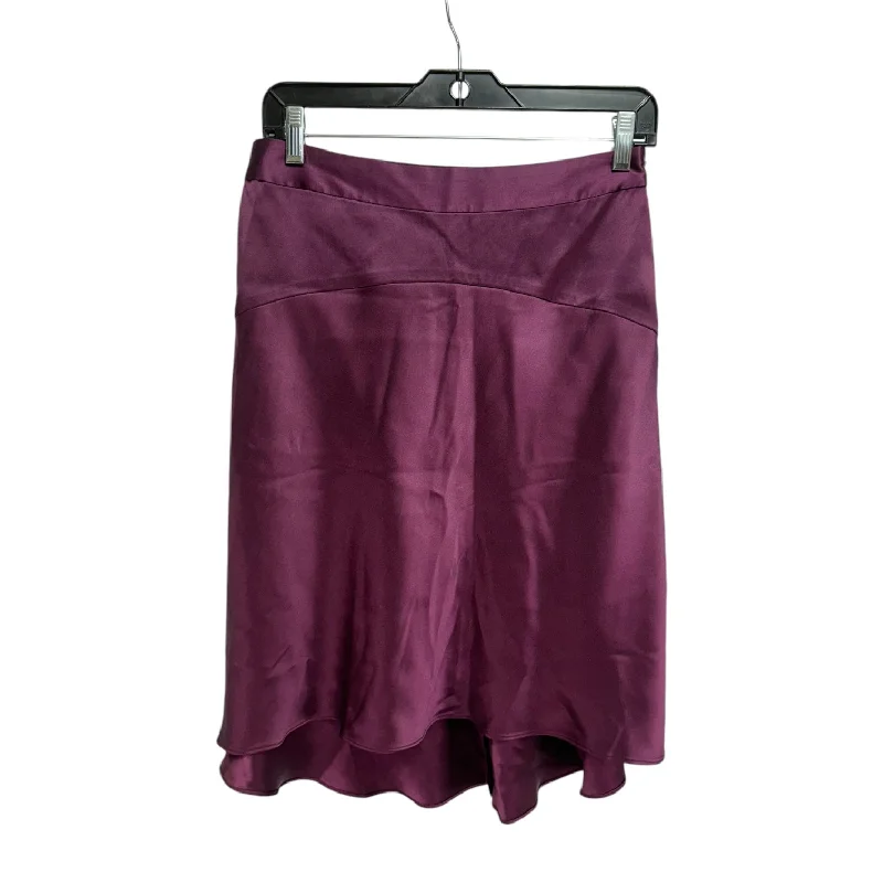 Silk Skirt Mini & Short By Banana Republic In Purple, Size: 6petite