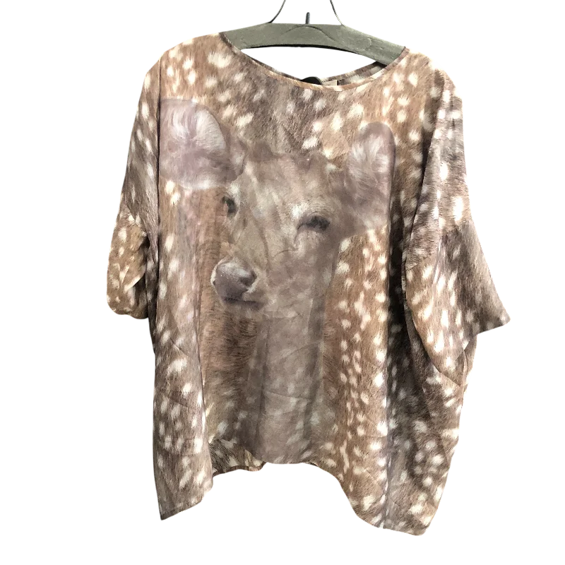 Top Short Sleeve By emma cook In Animal Print, Size: 8