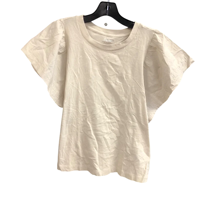 Top Short Sleeve By Old Navy In Tan, Size: L