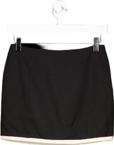 White Fox Black Mini Skirt UK XS