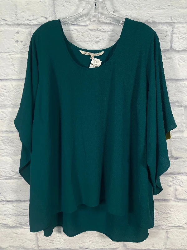 Blouse Short Sleeve By Rachel Roy In Green, Size: 3x