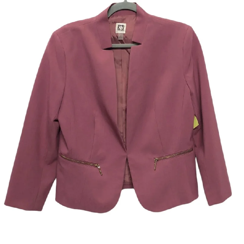 Blazer By Anne Klein In Pink, Size: M