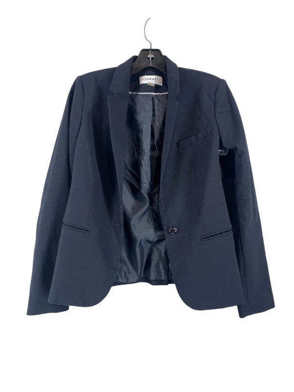 Blazer By Calvin Klein In Navy, Size: 4p