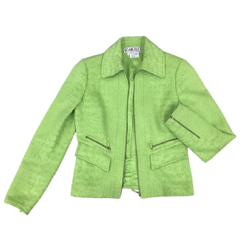 Blazer Designer By Carlisle In Green, Size: 2