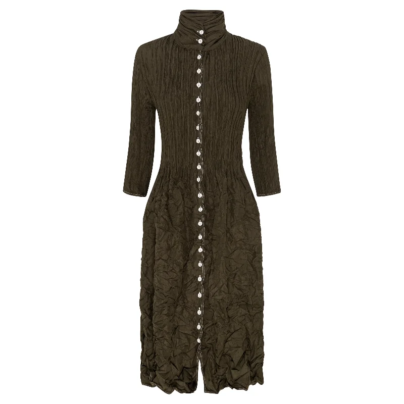 Contrast Nehru Coat Dress | Alquema