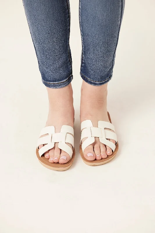 Saloos Cross Strap Sliders