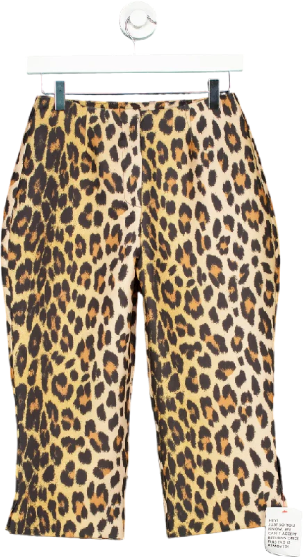 Topshop Leopard Print Trousers UK 8