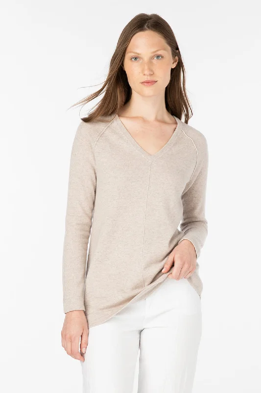 Kinross Cashmere Easy Raglan Vee